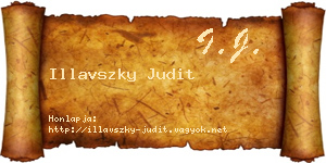 Illavszky Judit névjegykártya