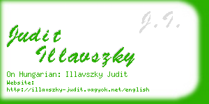 judit illavszky business card